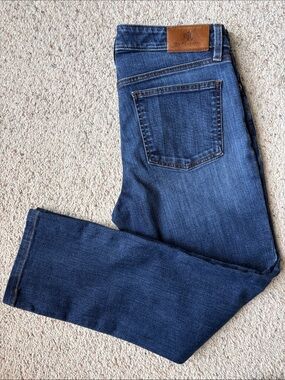 Ralph Lauren Women's Dark Blue Wash Classic Straight-Leg Jeans Size 8